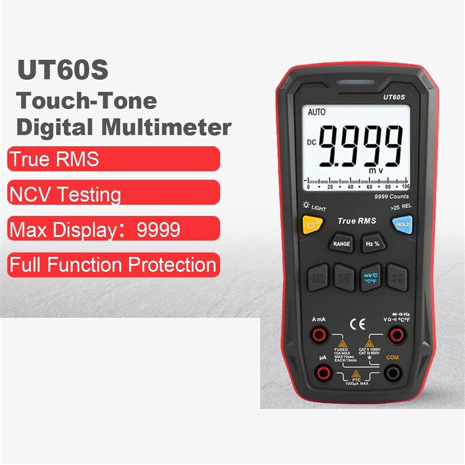 1pc UT60S UT60BT Digital Multimeter 1000V AC DC Voltmeter Ammeter Frequency Meter Capacitor Temperature Tester(UT60S)