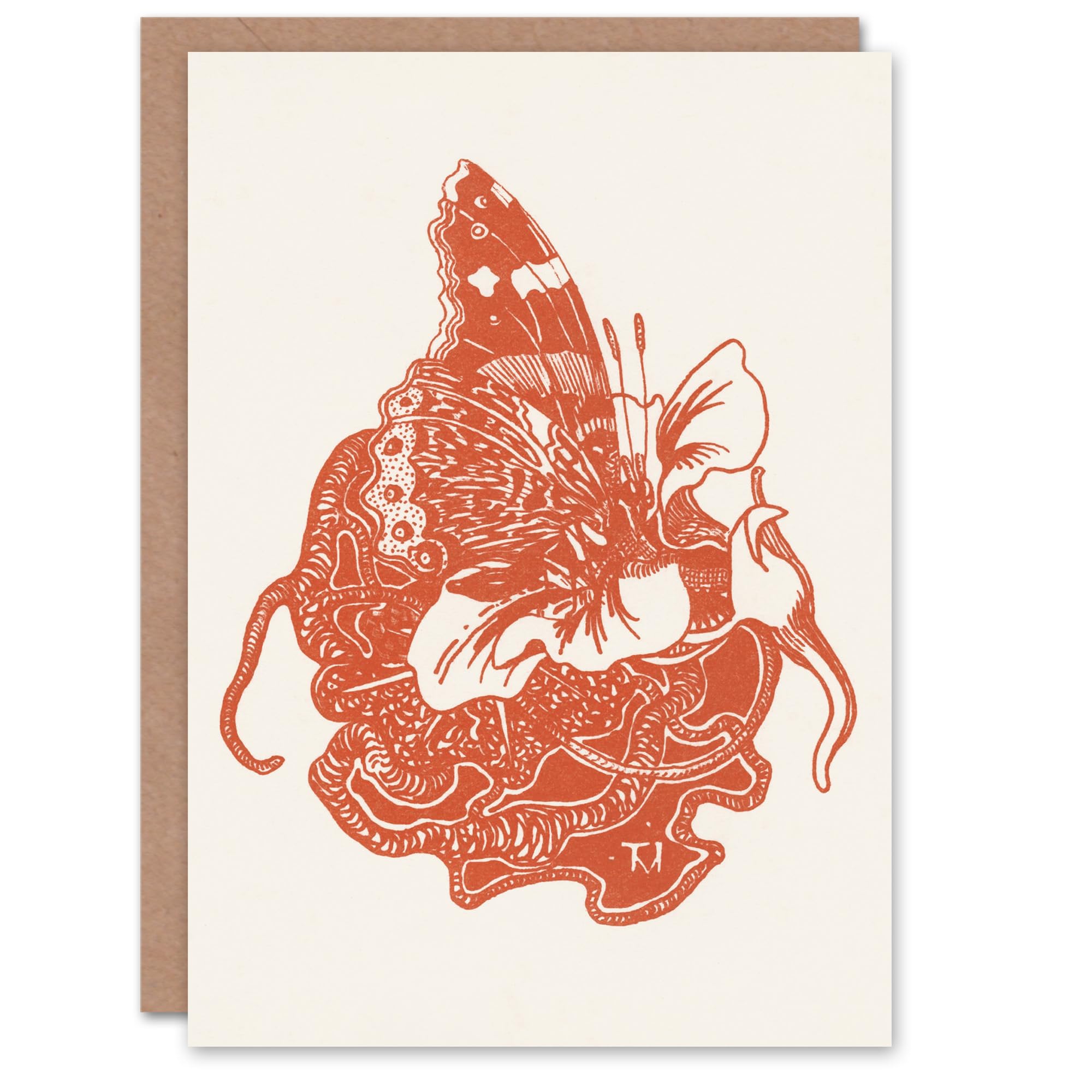 Artery8 Theo van Hoytema Art Card Butterfly on Nasturtium Flower