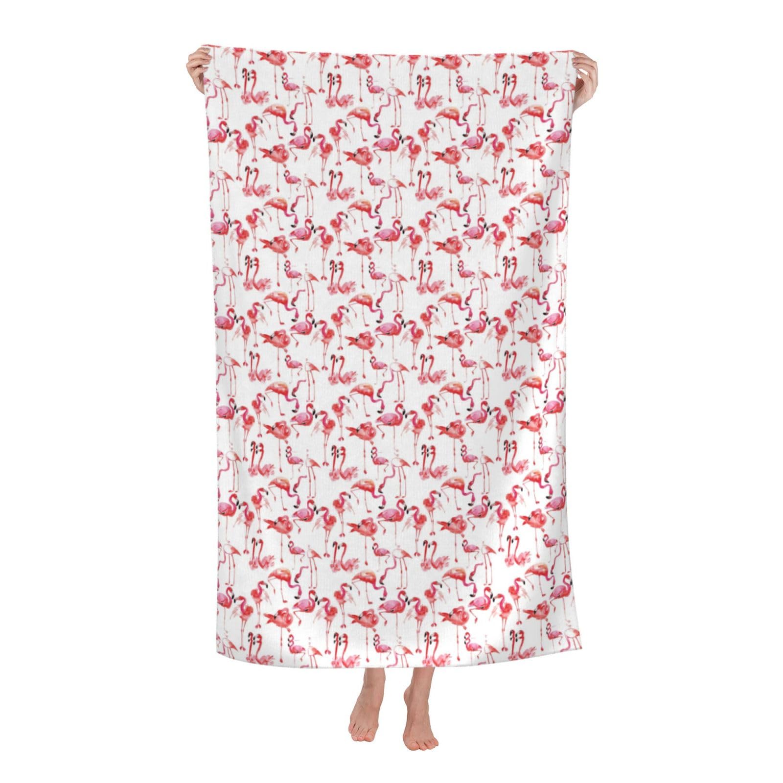 Cbaaghh Flamingos Print Adult Beach Towels,Beach & Pool Towel,Beach Towels,Towels For Camping