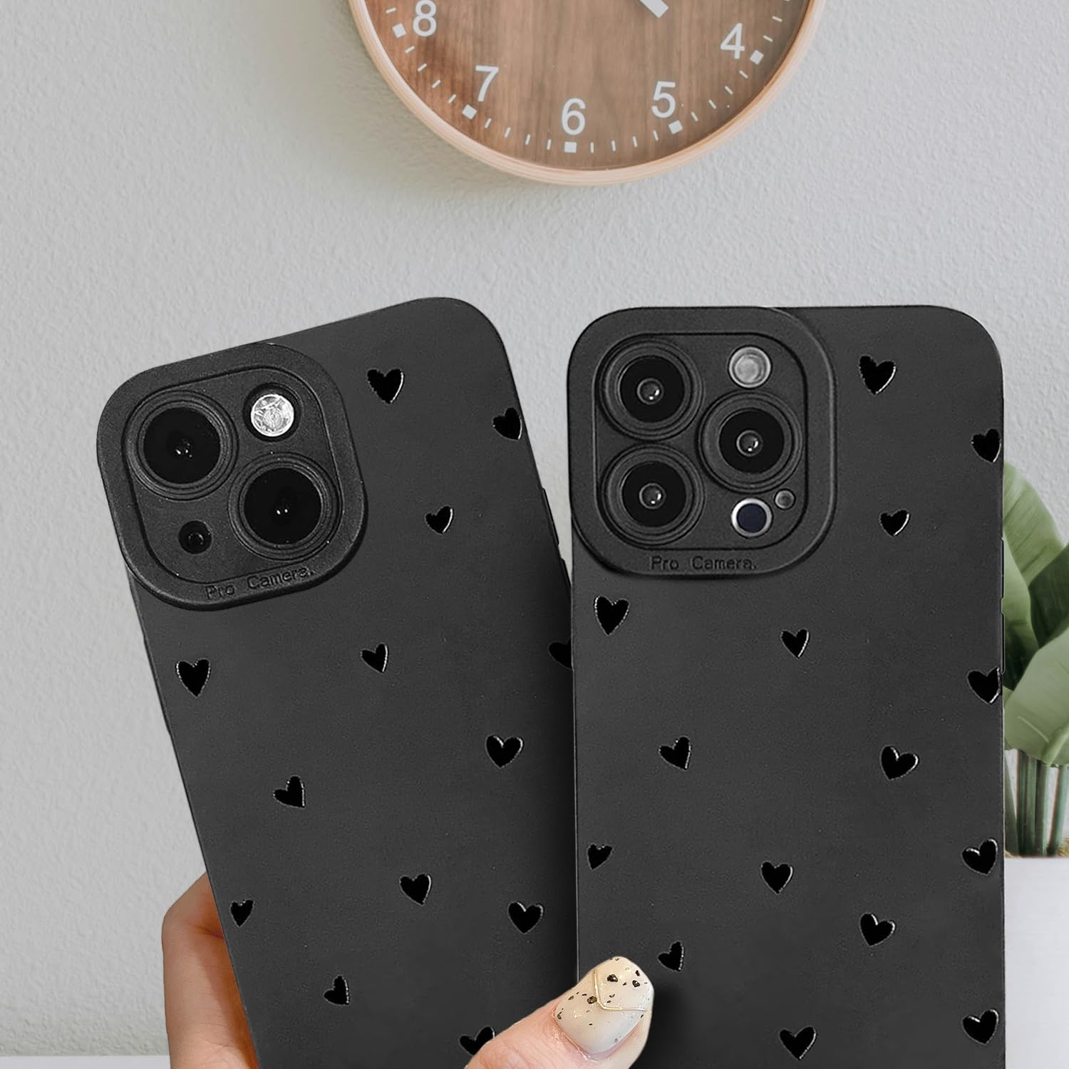 ajew iPhone14 / black 【PVC heart】 Amazon.com: Axulimin for iPhone 14 Pro Max Case Cute