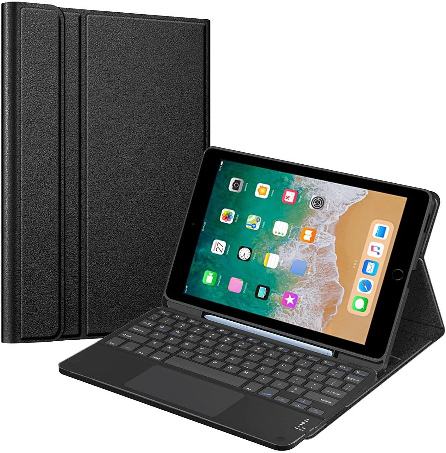 HOM 3 Fold Detachable Wireless Bluetooth Keyboard with Trackpad