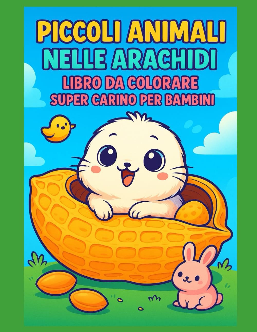 Piccoli Animali nelle Arachidi – Libro da Colorare Super Carino per Bambini: 50 illustrazioni adorabili con una pagina bianca tra ogni disegno per evitare sbavature e facilitare l’incorniciatura