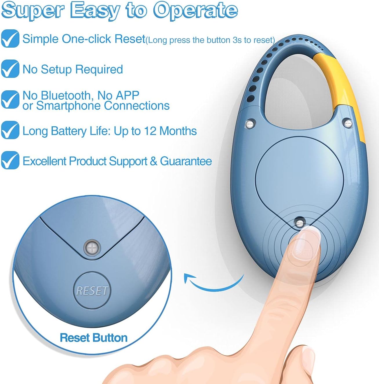 Simple 3D Step Counter, Walking Pedometer, Steps Tracker with Neck Lanyard / Carabiner for Men Women Teens Adults Seniors