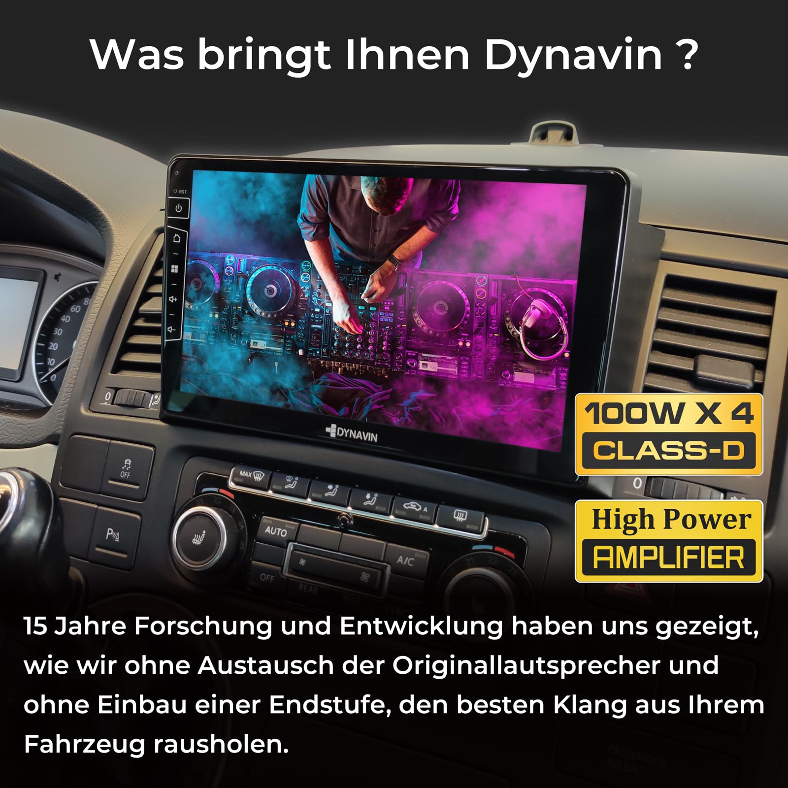 DYNAVIN Android Navigation Autoradio GPS pour VW T5 Multivan California: 9 Pouces Radio avec Wireless CarPlay et Android Auto | Head-up Display | Dab+ Radio: D9-T5 Premium Flex