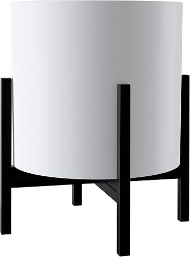 Miniatura 28 de FaithLand maceta, se adapta perfectamente a soportes modernos o de mediados de siglo, tapón para drenaje y malla de drenaje, maceta para plantas