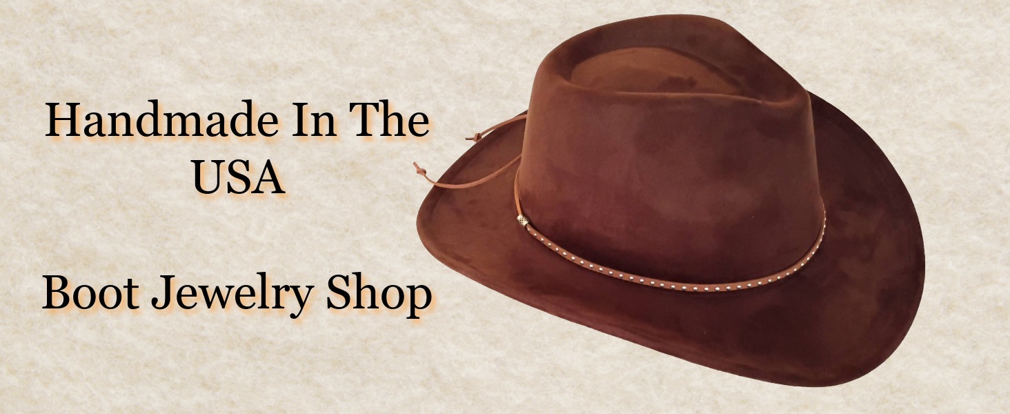 Amazon.com: Hat Band Western Brown Silver Stud Cowboy  display picture 1