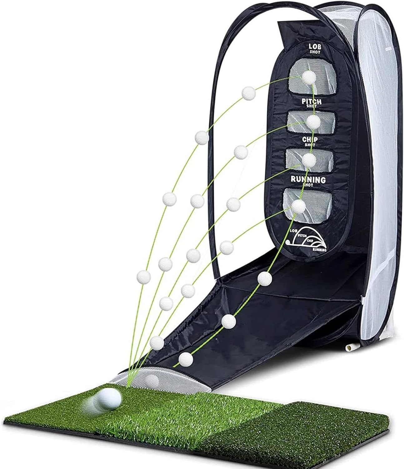 Golf Practice Hitting Net, Pop Up Golf Chipping Net, Target Net Removable Golf Net, 2 Target And Ball Swing Training Aids Golfing Accuracy, with A Turf Mat, Accuracy Practice Or Dad Mom Husband Kid