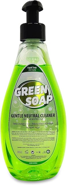 Green Soap Tattoo Soap - Green Soap (500ml) - For before and after tattoo - Sanitizer