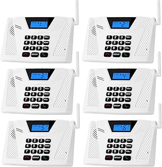 Intercoms Wireless for Home Hands Free, 2024 Upgraded Intercom 5300ft with Automatic Answer, 9 Channel Full Duplex Home Intercom System Fit for Hospital Business House(6 Packs White) ﻿