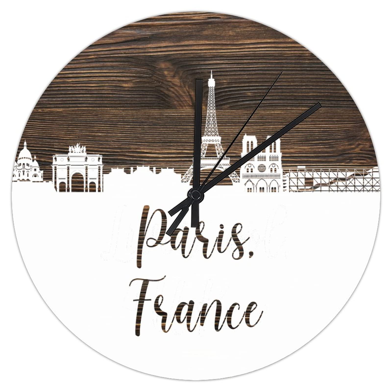 Horloge murale silencieuse sans tic-tac ronde et précise en PVC