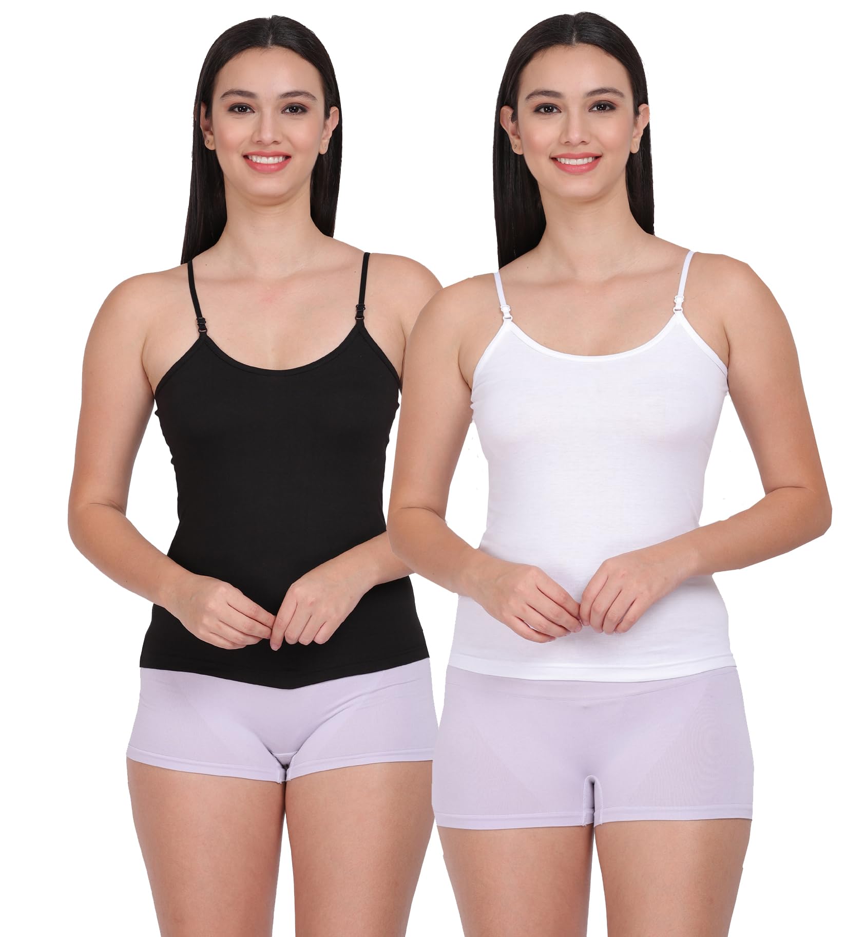 GBROS Womens Camisole | Strap Camisole Slips Pack of 2