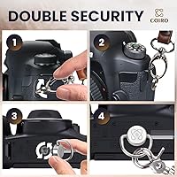 Vista 4 de C Coiro Camera Harness for 2 Cameras Dual Shoulder Leather Camera Strap for DSLR/SLR, Camera Straps for Photographers