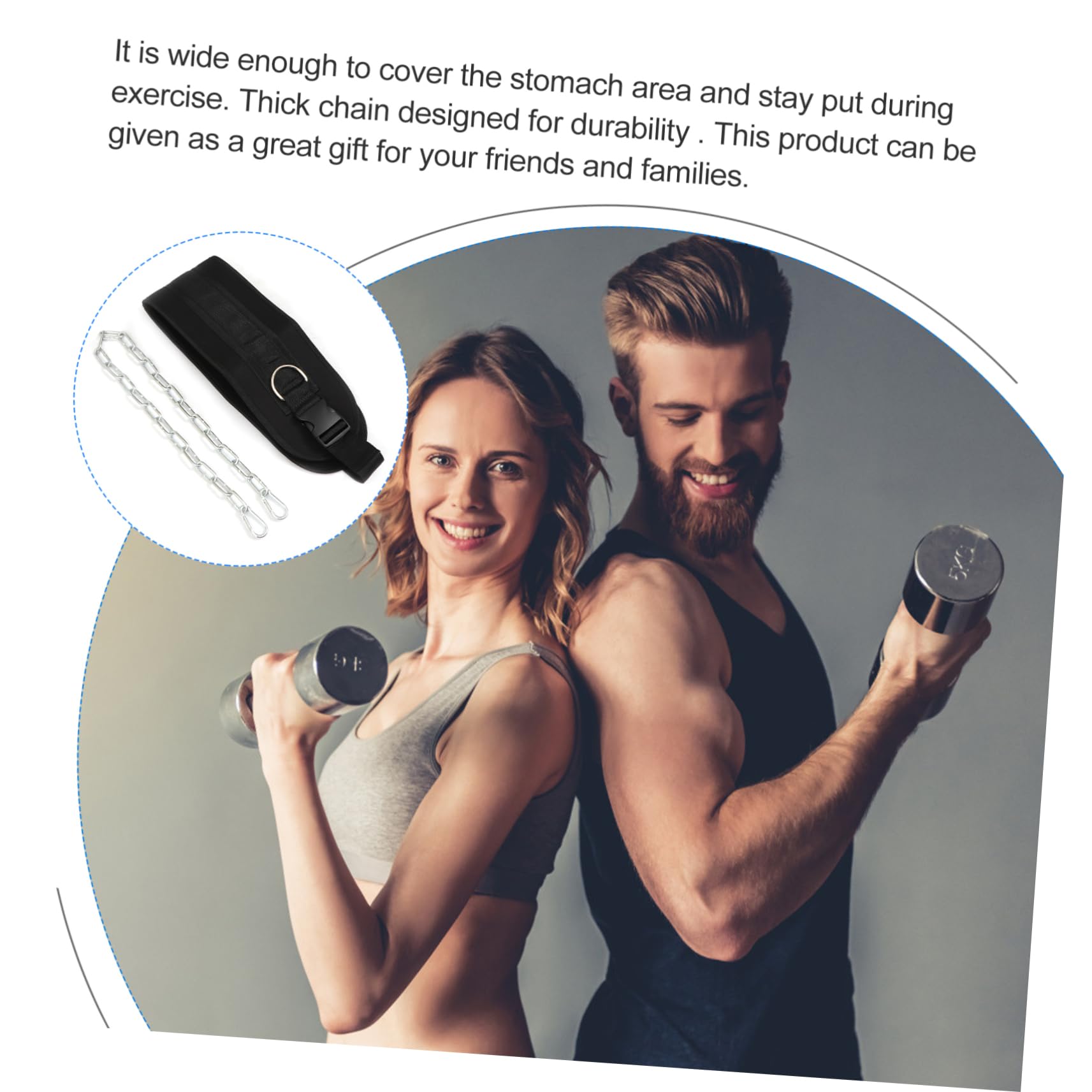 SUPVOX 1pezzi Cintura Per Sollevamento Pesi Con Catena Galvanizzata Attrezzatura Per Allenamento Muscolare Per Dips e Trazioni Protezione Della Vita Accessorio Fitness Per Uomini e Donne