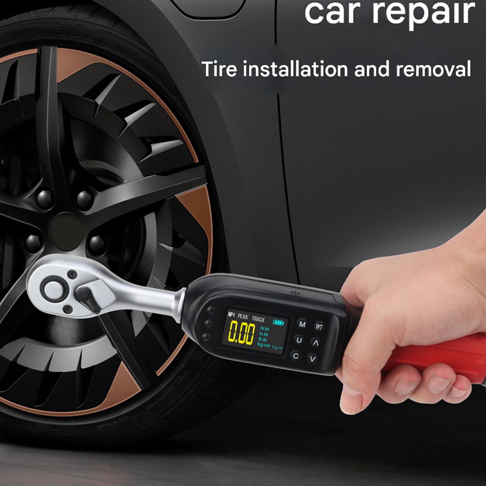 Llave dinamométrica con pantalla LED y alertas para bicicletas precisas, motocicletas y mantenimiento del coche, llave dinamométrica de liberación rápida