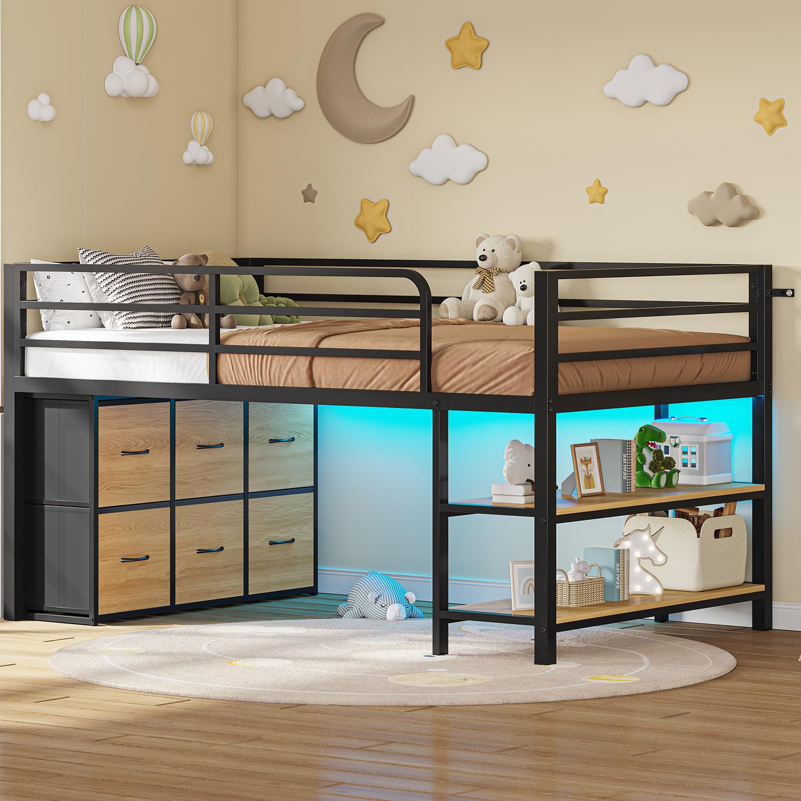 BTHFST Low Loft Bed Twin