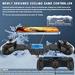 Joso Contrôleur de téléphone pour iPhone/Android avec refroidisseur, joystick de jeu mobile avec RGB Ventilateur de refroidissement, boutons de dos programmables / fonction Turbo, jouer à l'appel de Duty Mobile, Genshin Impact, Jeux MFi Arcade