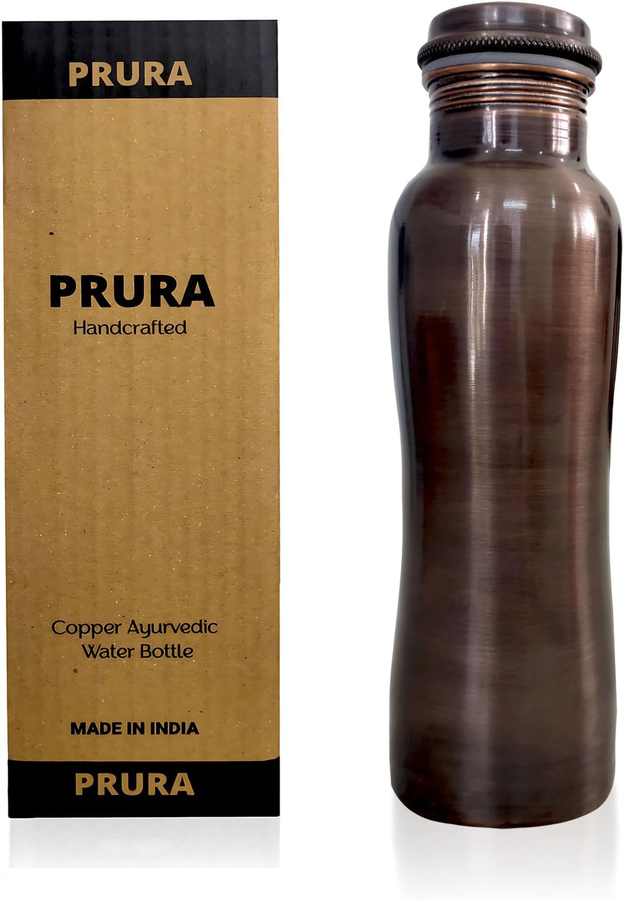 Copper Water Bottle Diamond Regular Pure Copper Bottle Yoga Water Bottle Ayurveda Health Benefits Leak Proof (900ml/30oz, Design 13)