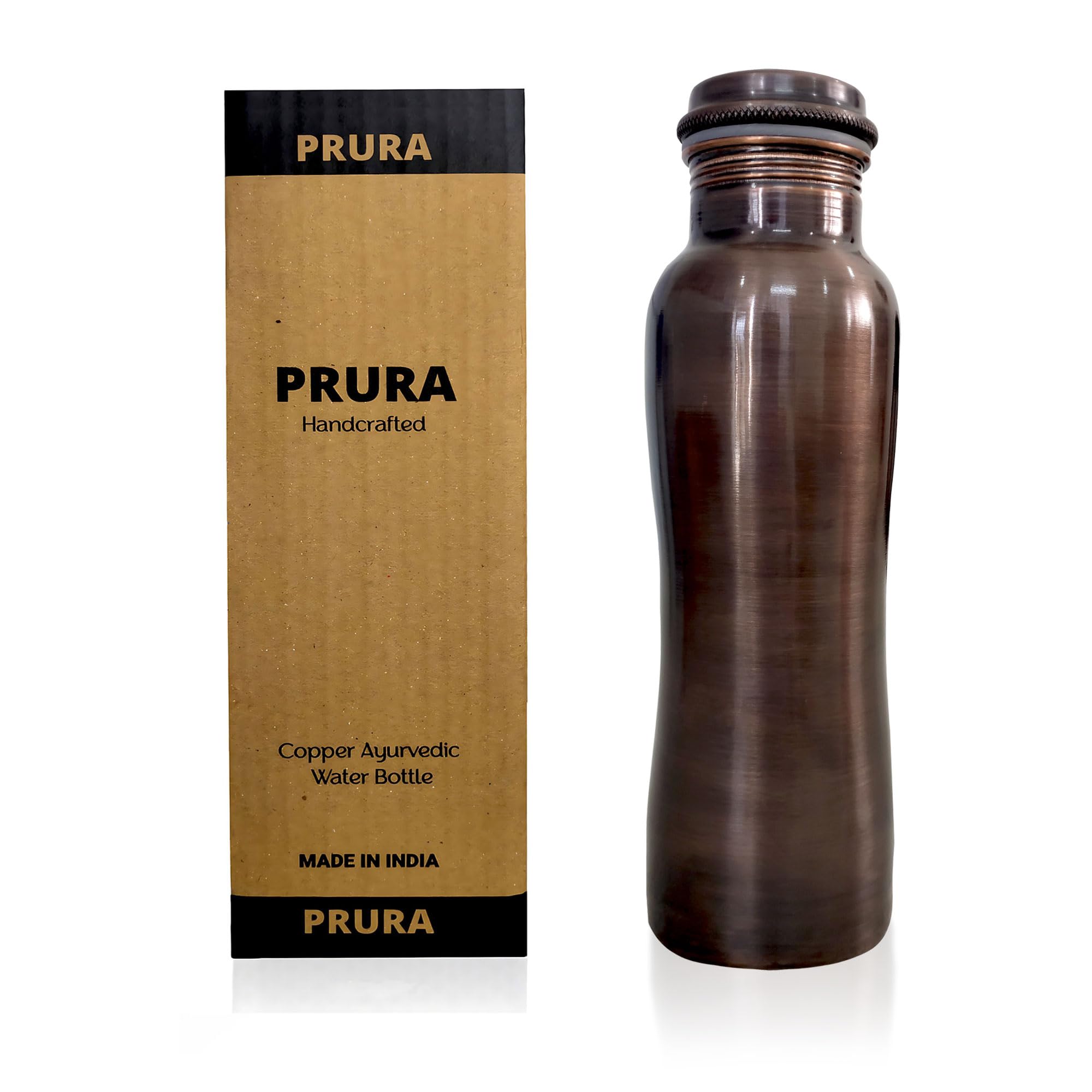 Copper Water Bottle Diamond Regular Pure Copper Bottle Yoga Water Bottle Ayurveda Health Benefits Leak Proof (900ml/30oz, Design 13)