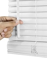 Vista 3 de CHICOLOGY - Minipersianas para ventanas interiores – 36" de ancho x 72" de alto, persianas horizontales de vinilo blanco Sin cuerdas Fácil