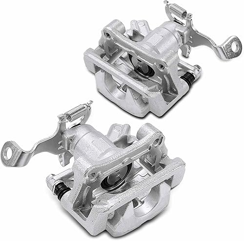 A-Premium Conjunto de pinzas de freno de disco con soporte compatible con Mazda 3 2014-2018 3 Sport 2014-2018 lado trasero del conductor y del
