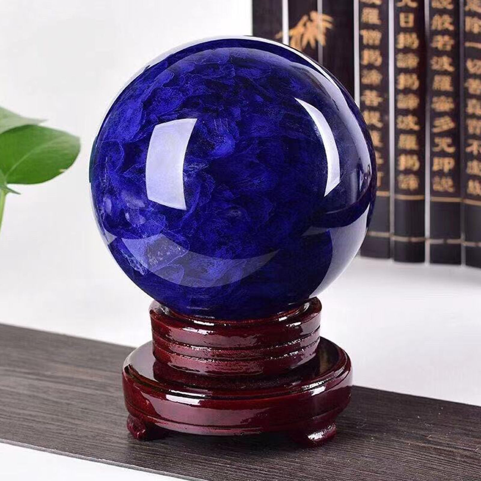 Große, schmelzende Blaue Kristallquarzkugel mit Ständer