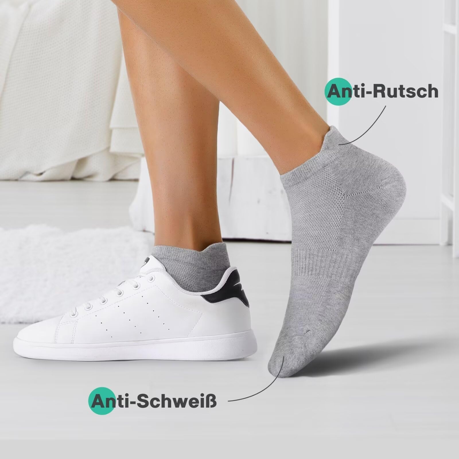 YouShow 10 Paia Calzini Corti Uomo Donna Sportive Traspirante Calze Cotone Calzini