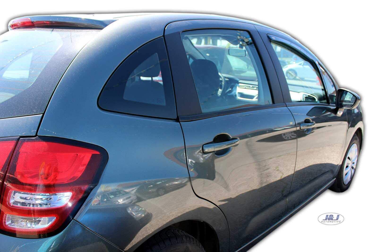 J&J AUTOMOTIVE Deflettori d'Aria per Citroen C3 2009-2016, Set da 2 Pezzi, Nero Fumé Oscurato Heko
