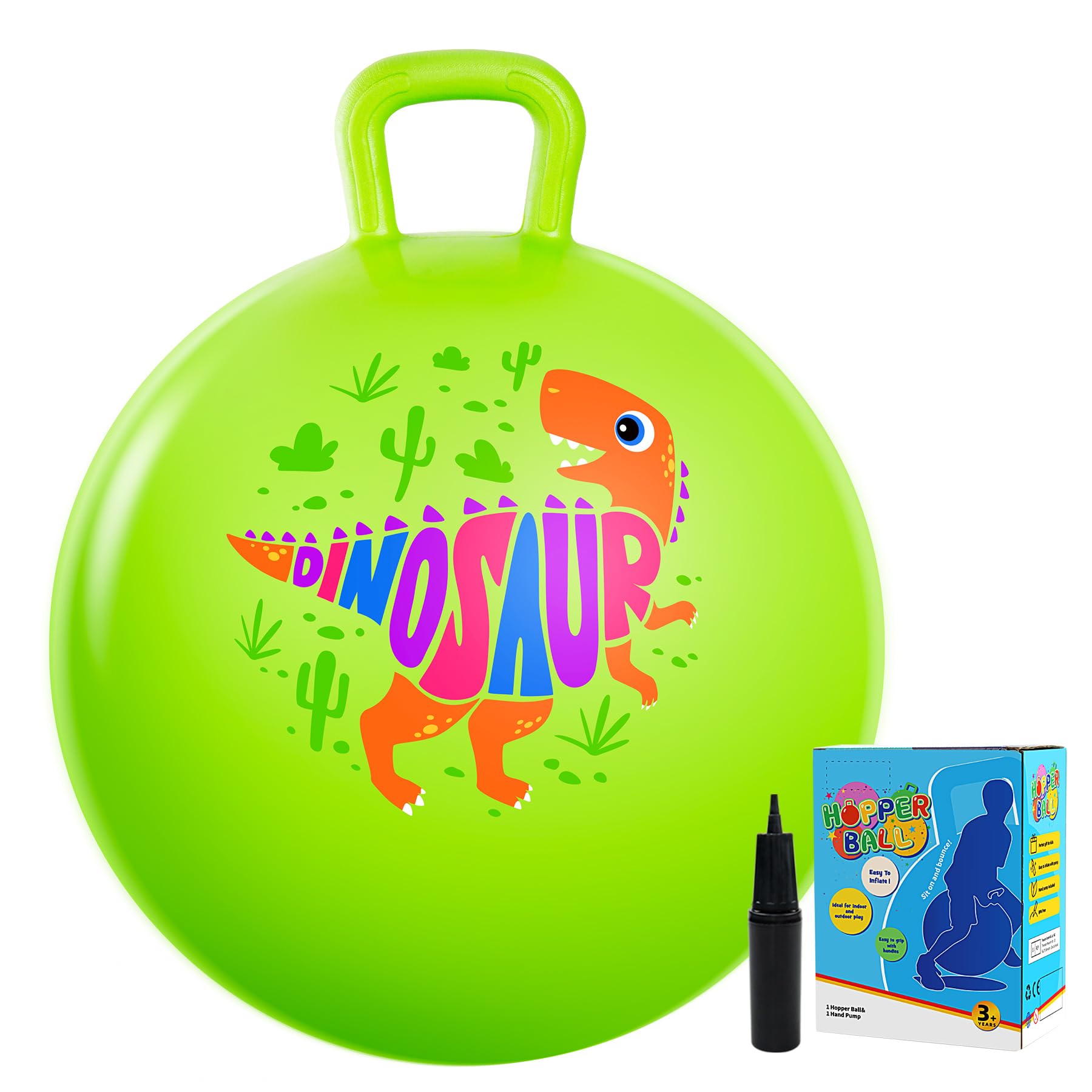 Vastoy 18 Inch Space Hopper for Kids Age 3-6 Anti-slip Children Space Hopper, Easy-to-clean PVC Bouncy Balls with Pump, Inflatable Hopper Ball for Indoor&Outdoor, Kids Garden Games Boy&Girl Gift — image 1