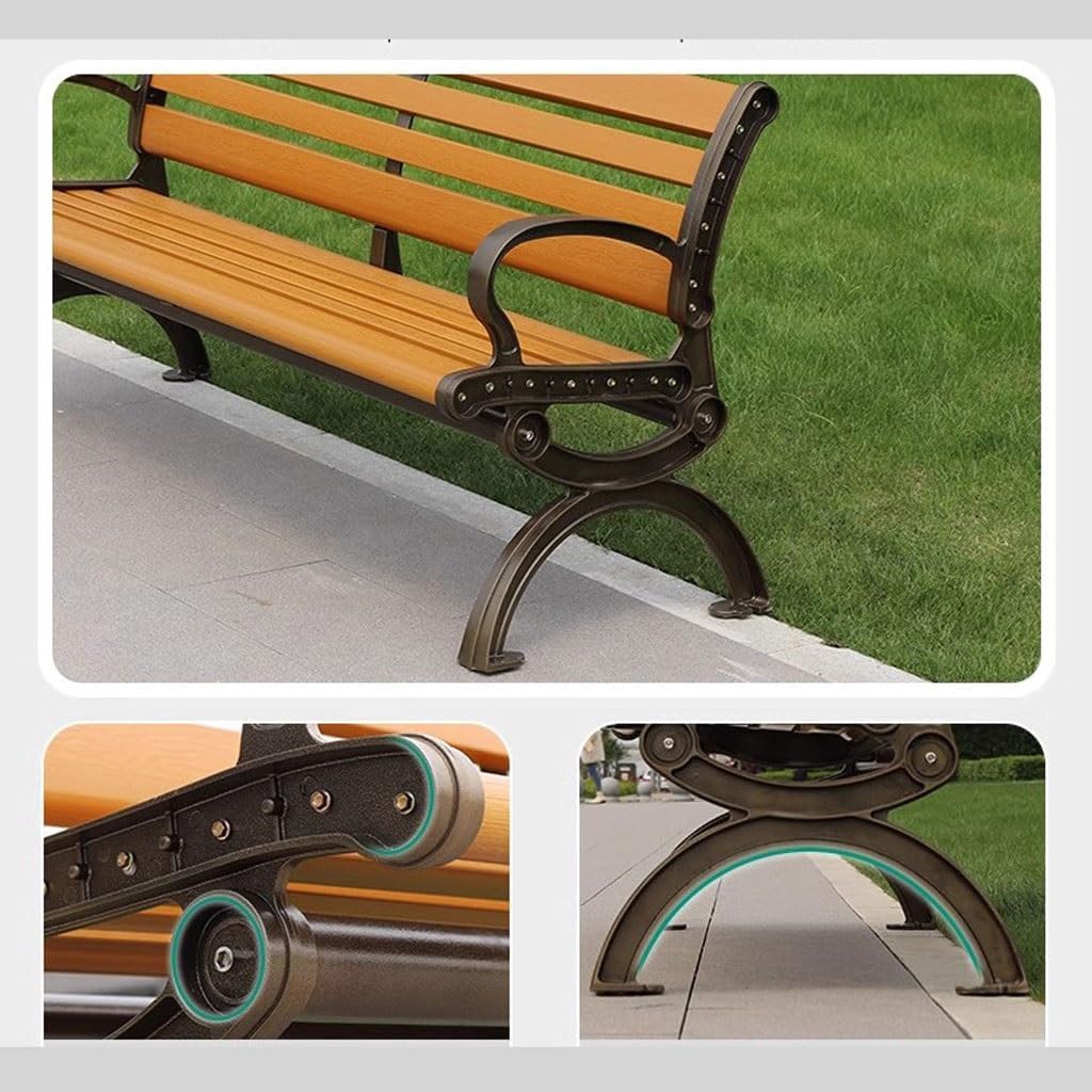 Patio Benches for Outdoors Park Chair Outdoor Bench Double Stool Backrest Community Leisure Garden Benches for Outdoors