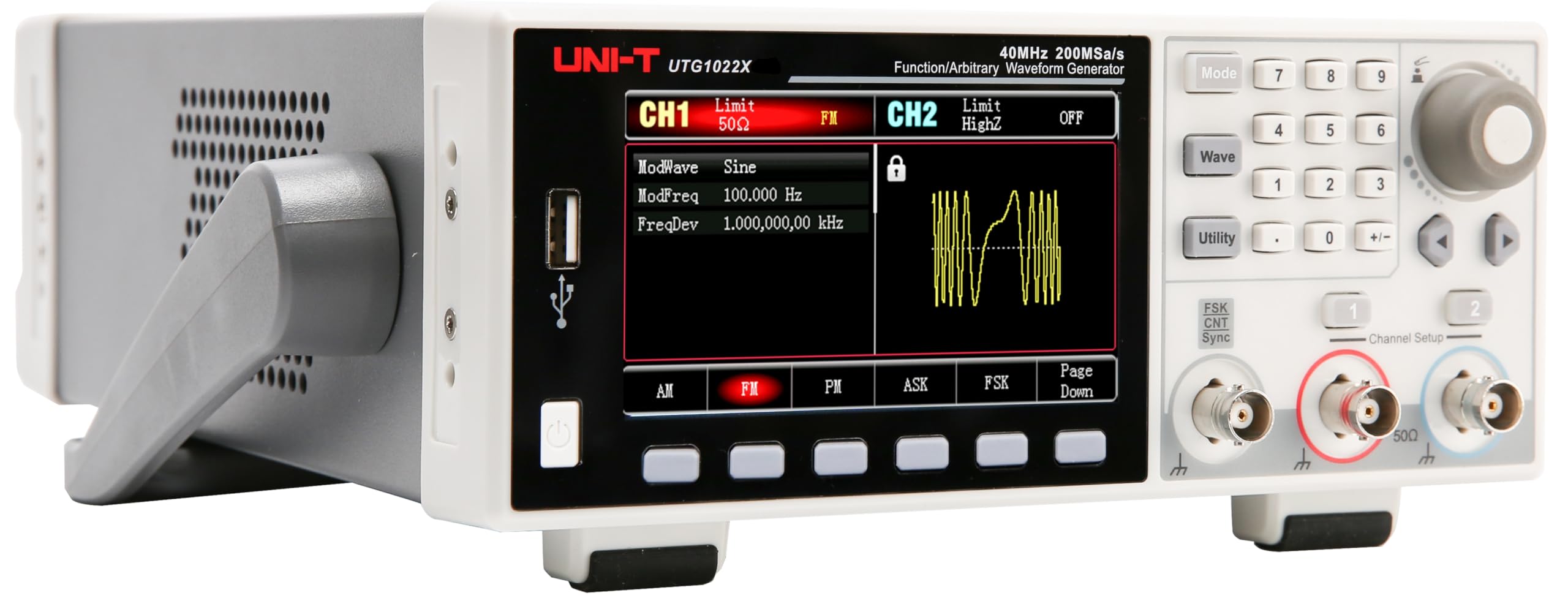 UNI-T UTG1022X - Generador de funciones (2 canales, 20 MHz)