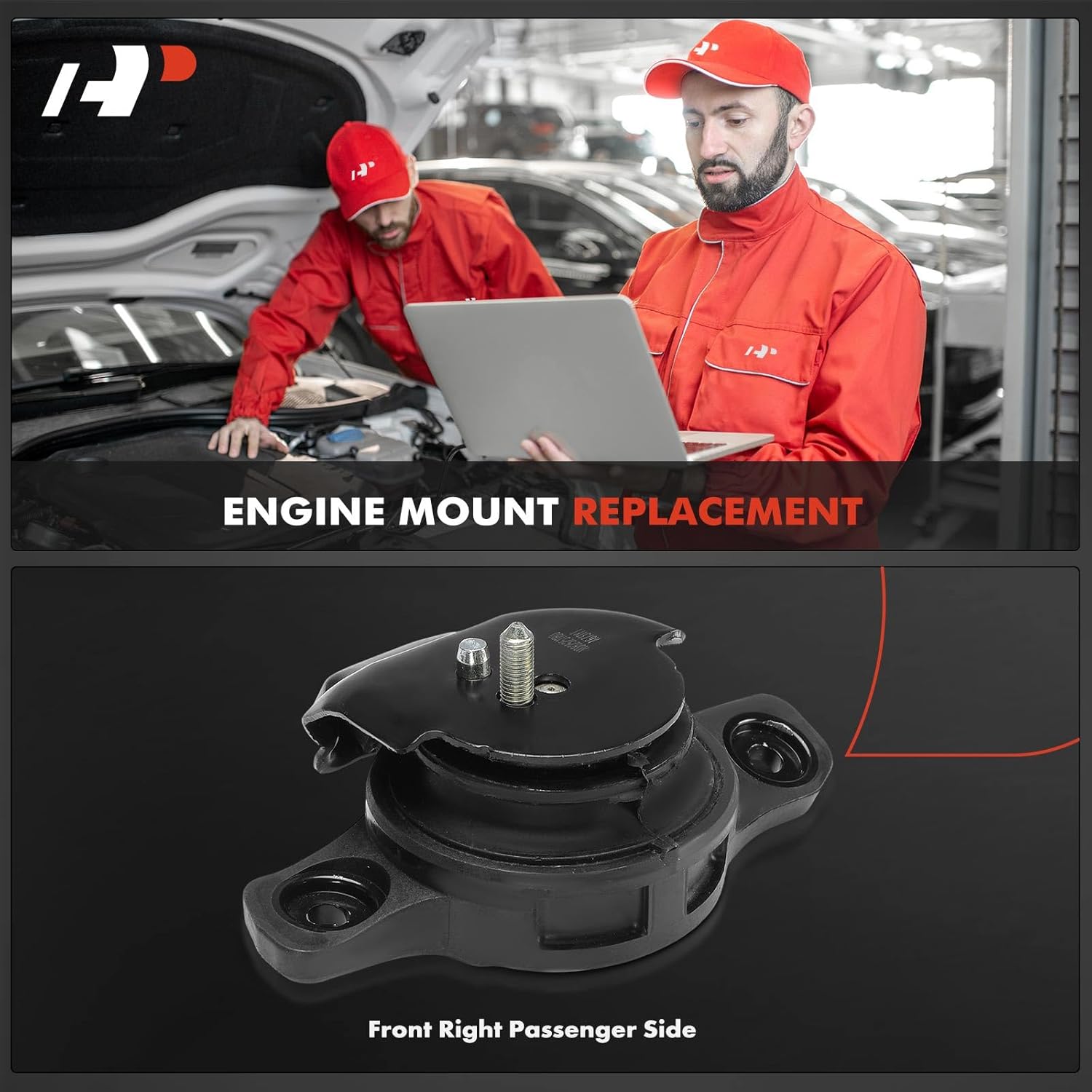 A-Premium Front Right Engine Motor Mount Compatible with Subaru Outback 2005-2009, Forester 2009-2013, Impreza 2008-2014, Legacy 2005-2009, WRX 2013-2014, 2.5L, Passenger Side