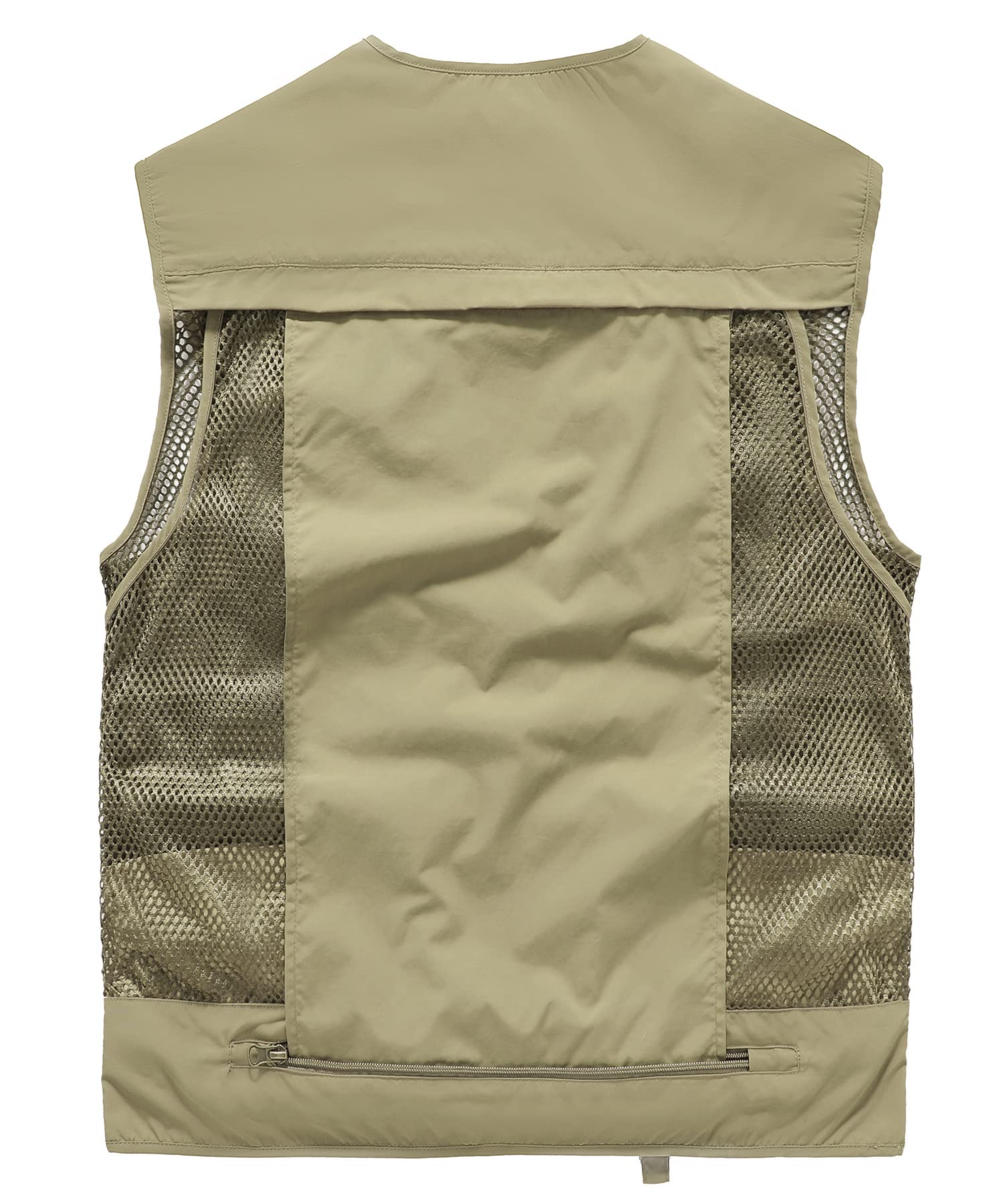 Gilet de pêche multi-poches pour homme - Gilet de safari, de chasse, de randonnée, de photographie respirant