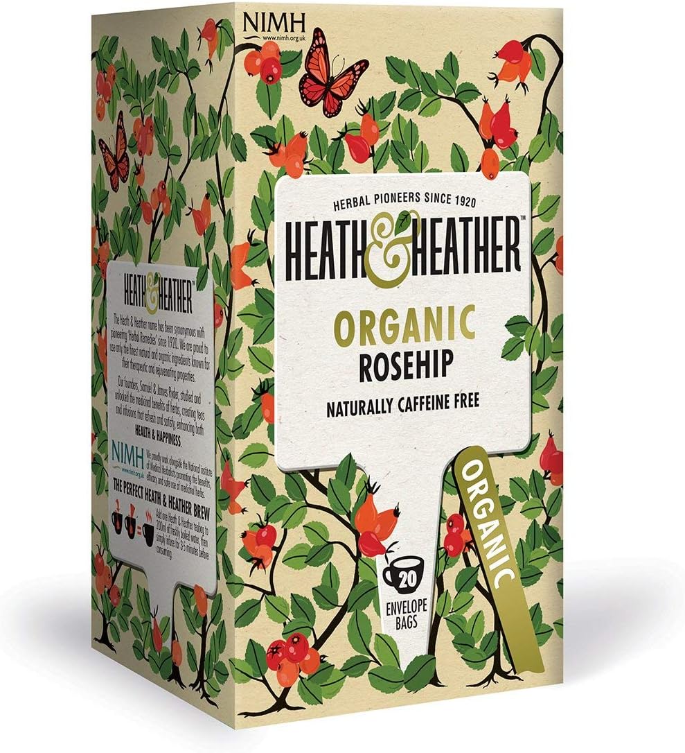 Organic Wild Rosehip Tea 20 Bags (Pack of 6)