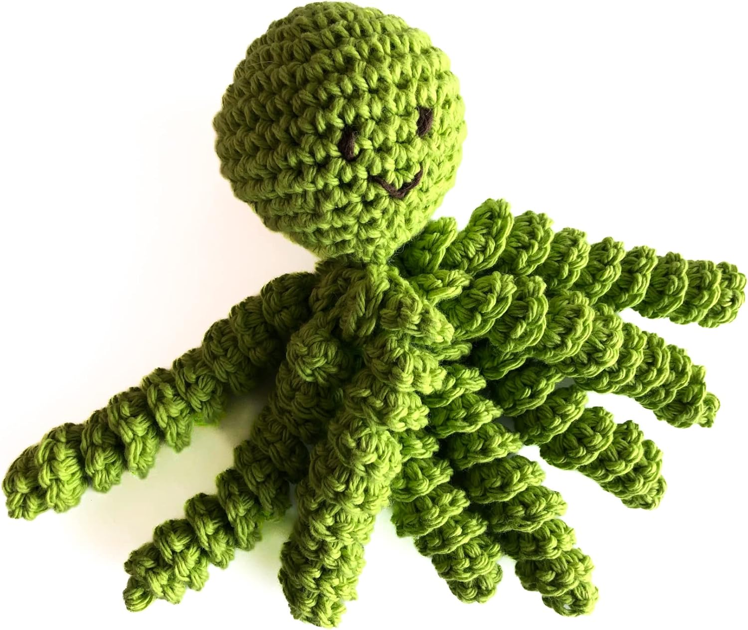 Crochet Octopus for Preemies, Crochet Octopus for Babies in Lime Green Color, Crochet Amigurumi