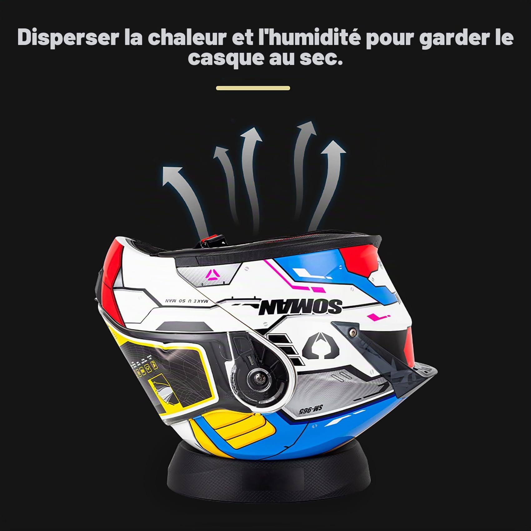 Porte-Casque Moto, Base d'affichage multifonctionnelle pour Casque, Support Universel Antidérapant, Donut de Rangement et de Présentation pour Garage, Atelier ou Salon