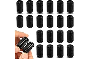 20-Pack RFI Filter Ferrite Core Bead Cable Clamp Clip Suppressor for 7mm Cables in Black