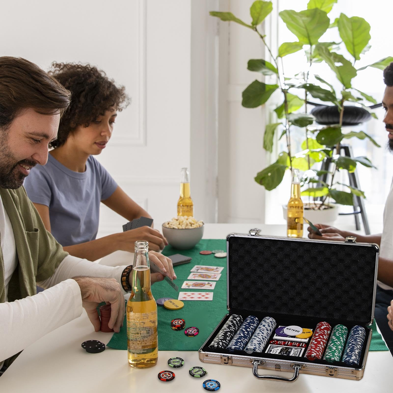 Fiches da poker numerate,Fiches da poker del casinò | Giochi da | casinò multiuso per set di fiches da casinò in festa,Set da di poker ponderato Set da poker con fiches numerate per il