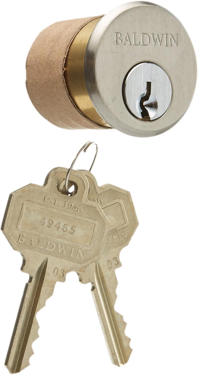 Baldwin 8325 11/2" Mortise Cylinder C Keyway, Satin Nickel Door Lock