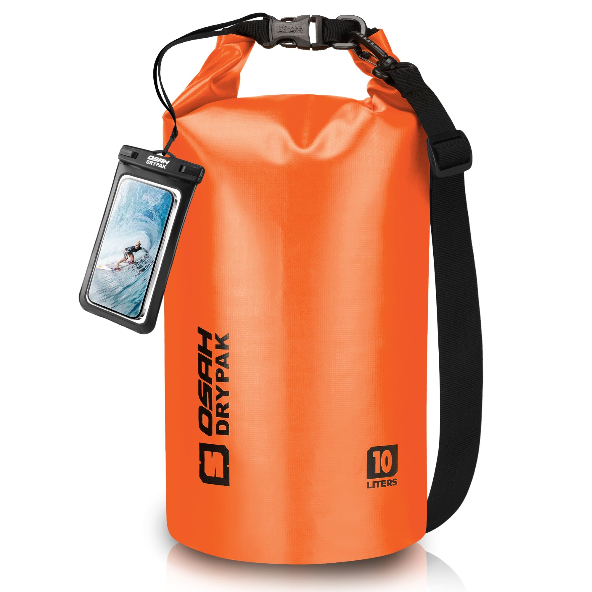 OSAH DRYPAK Dry Bag wasserdichte Tasche 5L/10L/20L/30L/40L Drybag Rucksack Wasserdicht Beutel mit Schultergurt und Wasserfester Handyhülle für Wassersport, Kajakfahren, Bootfahren, Camping