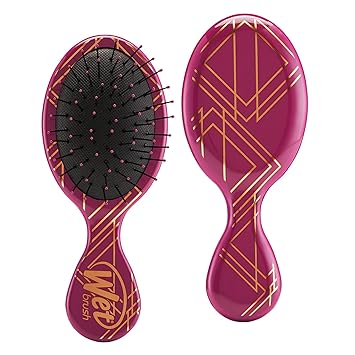 Wet Brush Squirt Detangler Hair Brushes - Free Spirit, Sangria - Mini Detangling Brush with Ultra-Soft IntelliFlex Bristles Glide Through Tangles with Ease - Pain Free Comb for All Hair Types