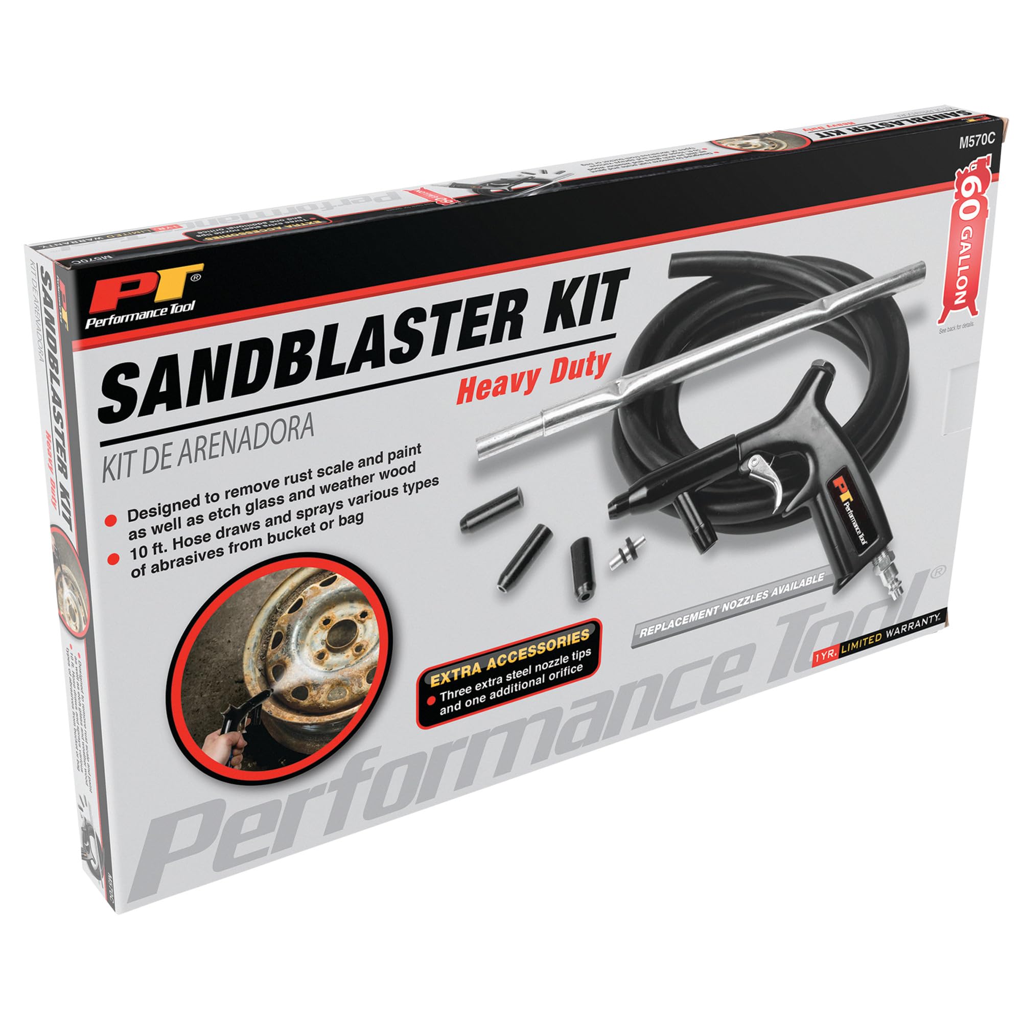 Performance Tool M570C Sandblaster Kit - Heavy Duty -5