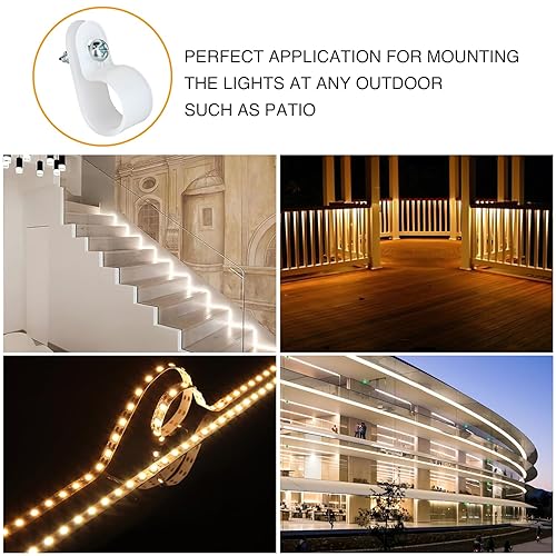 Vista 23 de GOOACC Clips de montaje estilo P de cuerda de 1/2 pulgada con tornillos Phillips de acero inoxidable con cabeza panorámica