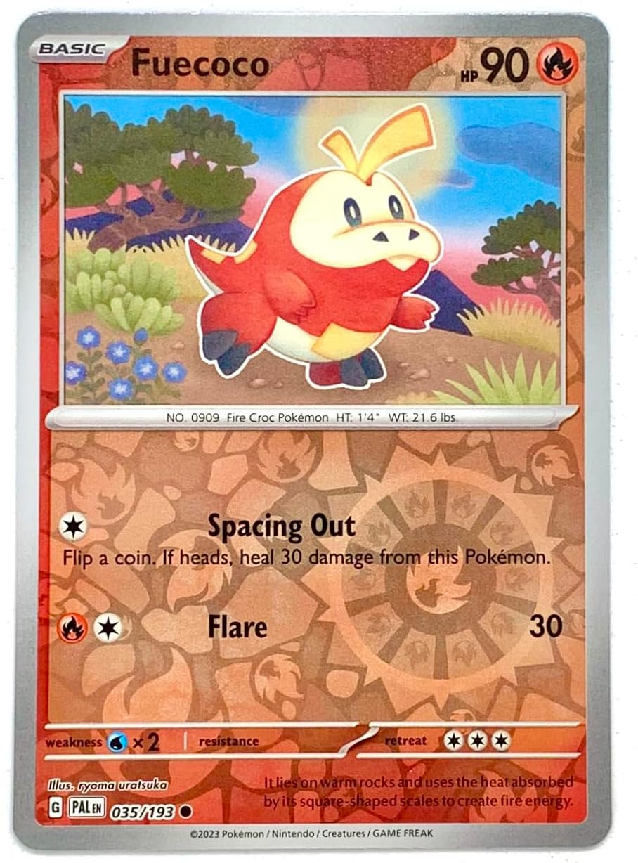 Pokemon - Fuecoco 035/193 - Paldea Evolved - Reverse Holo Pokemon Card - Foil