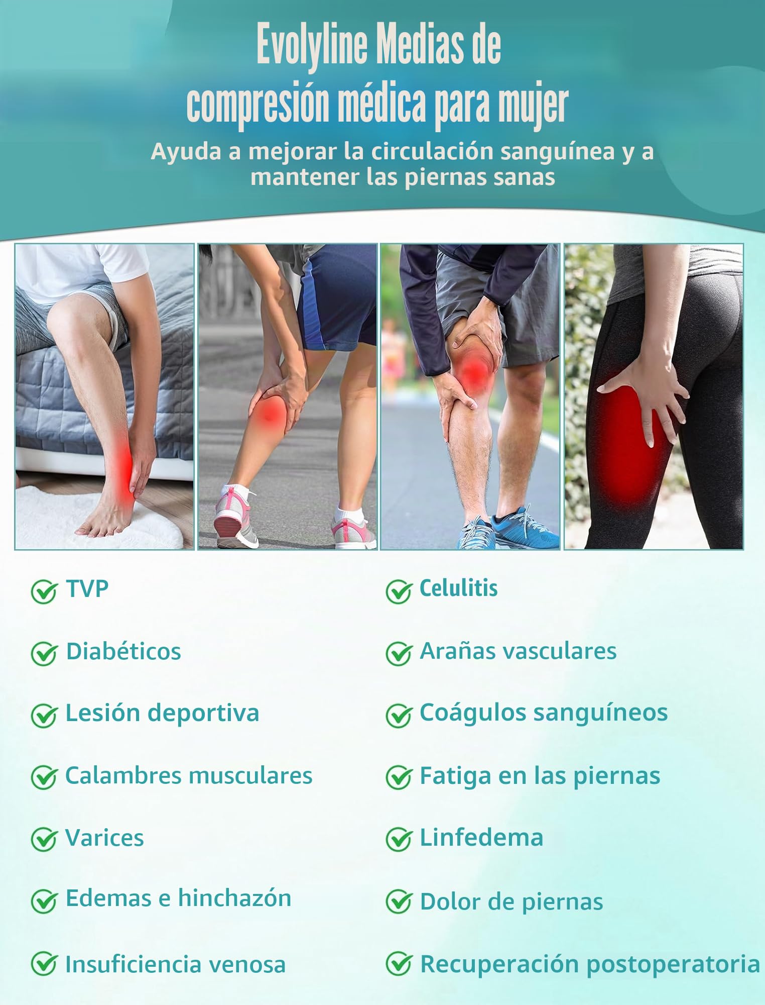 Medias médicas de compresión para mujer y hombre, largas, 15-20 mmHg, clase I, medias de compresión graduadas, medias de apoyo, dedos cerrados para embarazo, varices, edema