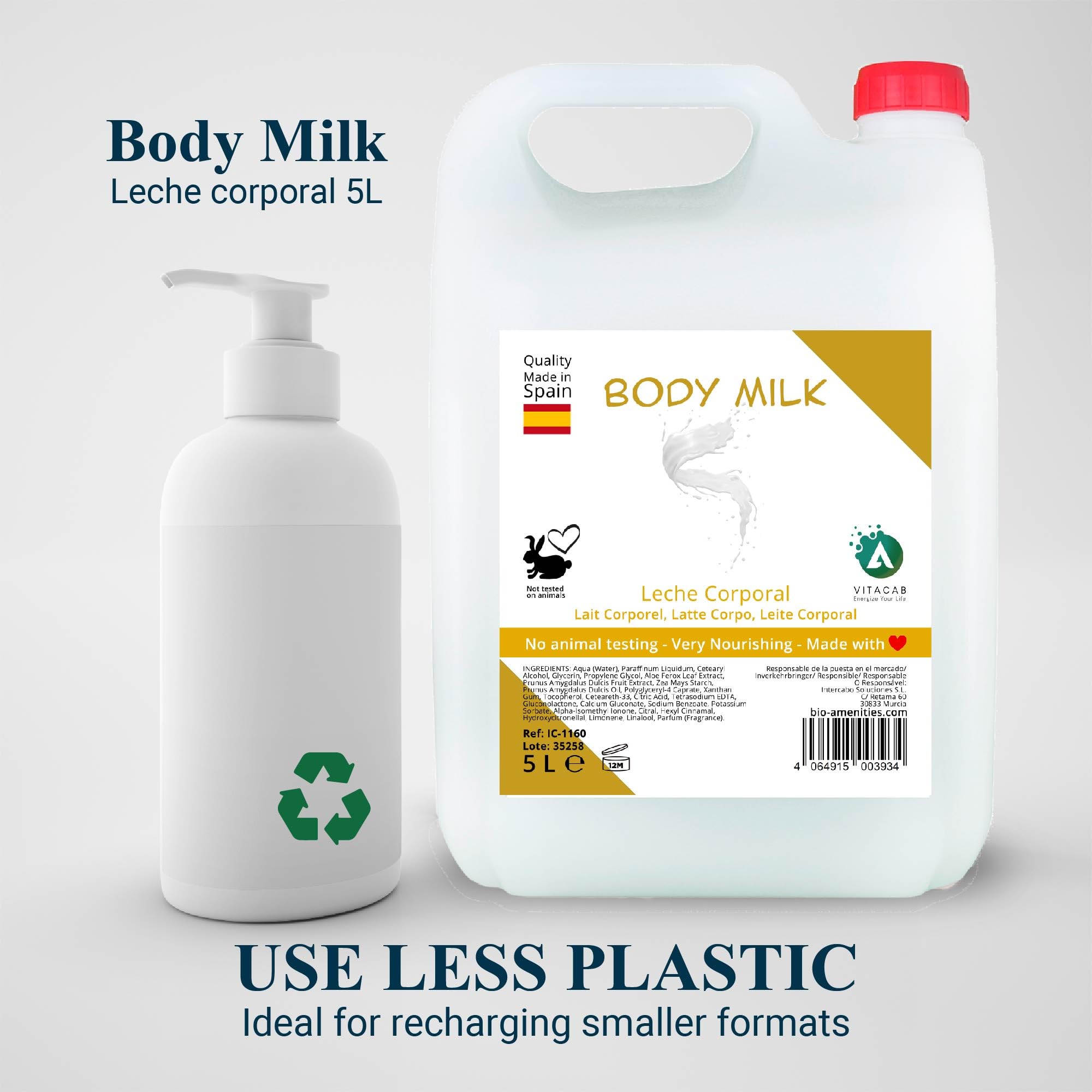 Body Milk Feuchtigkeitscreme - 2er-Pack à 5 L - pH-neutrale Körperlotion zur täglichen Pflege, zieht schnell ein, spendet langanhaltende Feuchtigkeit & sorgt für geschmeidige Haut