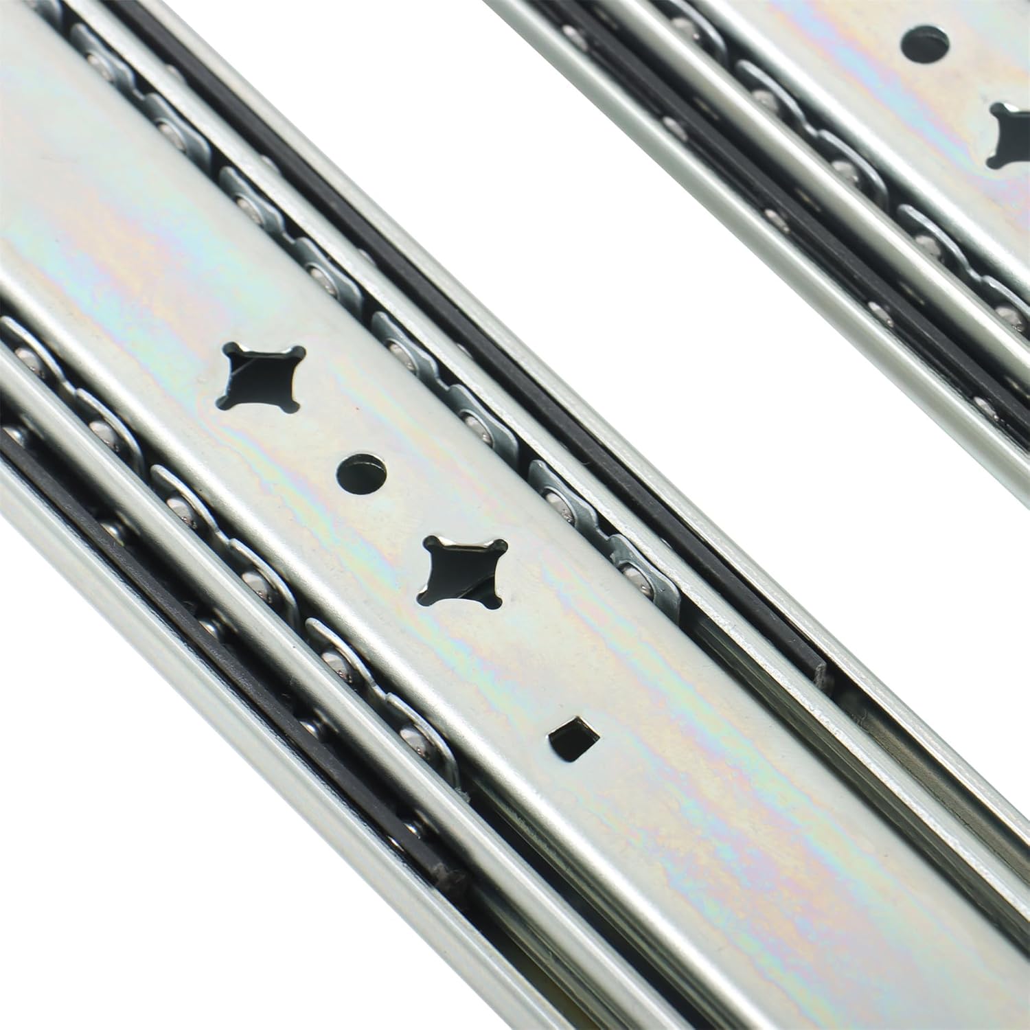 kimllier 28" Heavy-Duty Extension Drawer Slides with Lock 250lb Load 3-Stage Full Extension for Industrial and Home Use