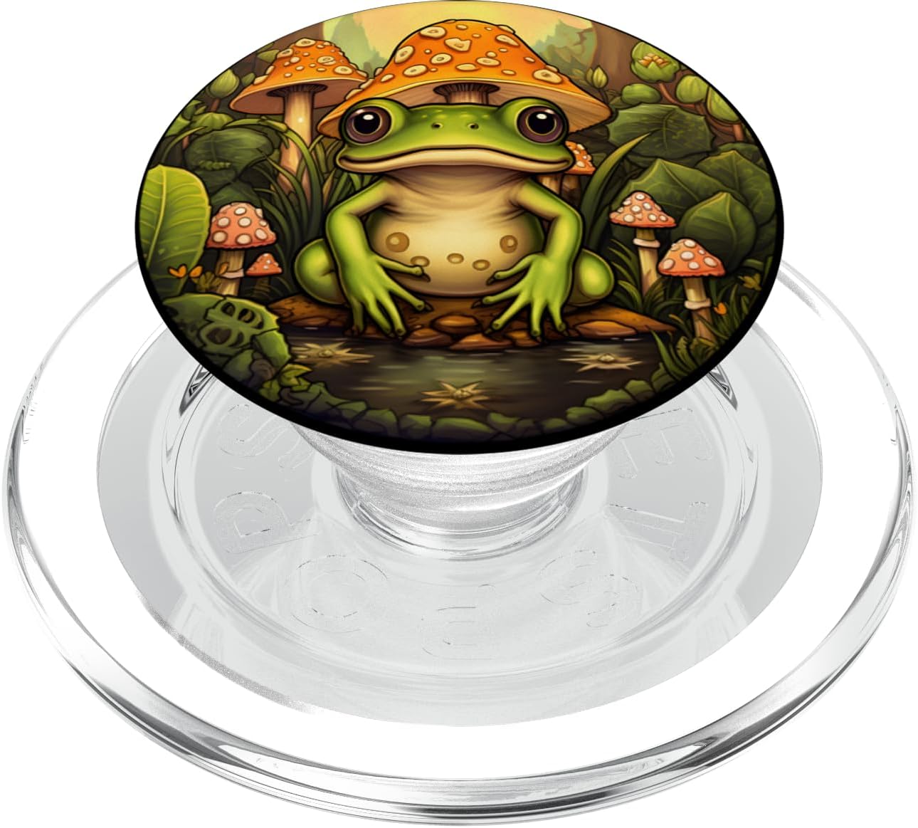 Cottagecore Frog and Mushroom PopSockets PopGrip for MagSafe
