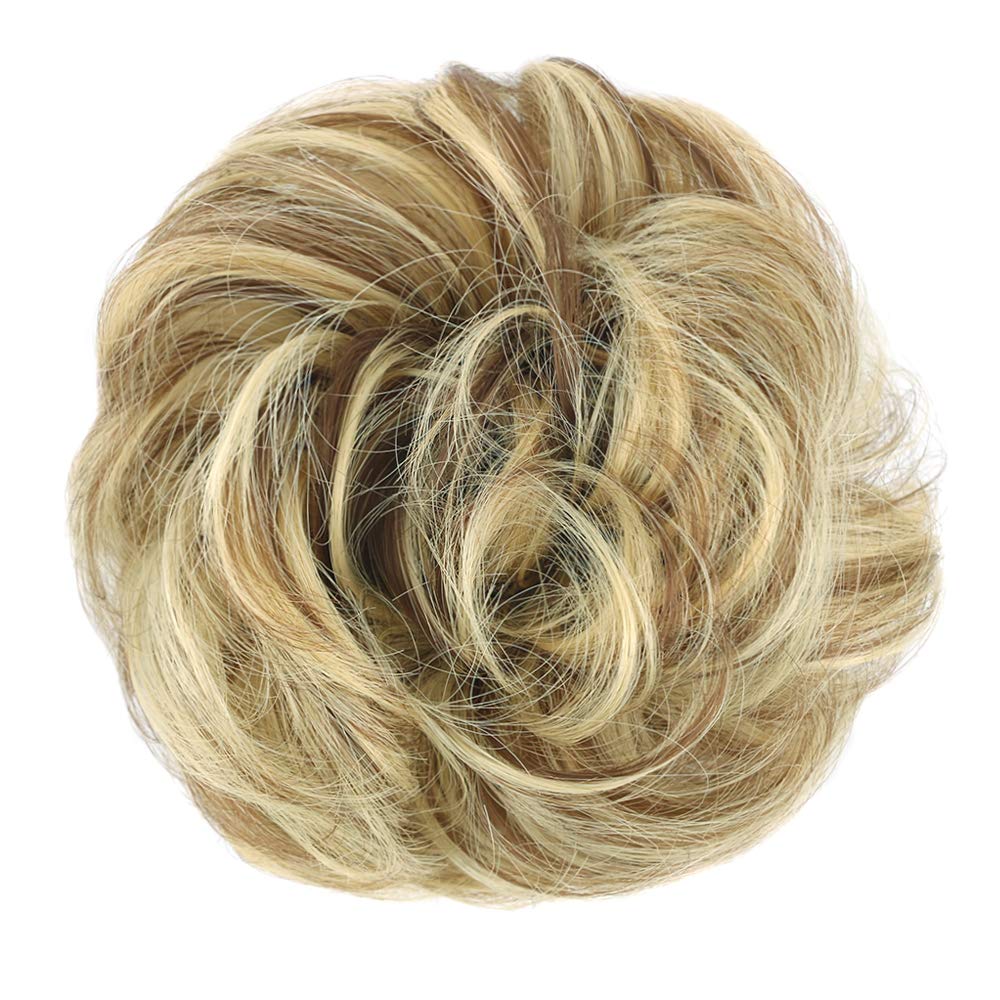 MORICA 1PCS Messy Hair Bun Hair Scrunchies Extension Curly Wavy Messy Synthetic Chignon for women Updo Hairpiece