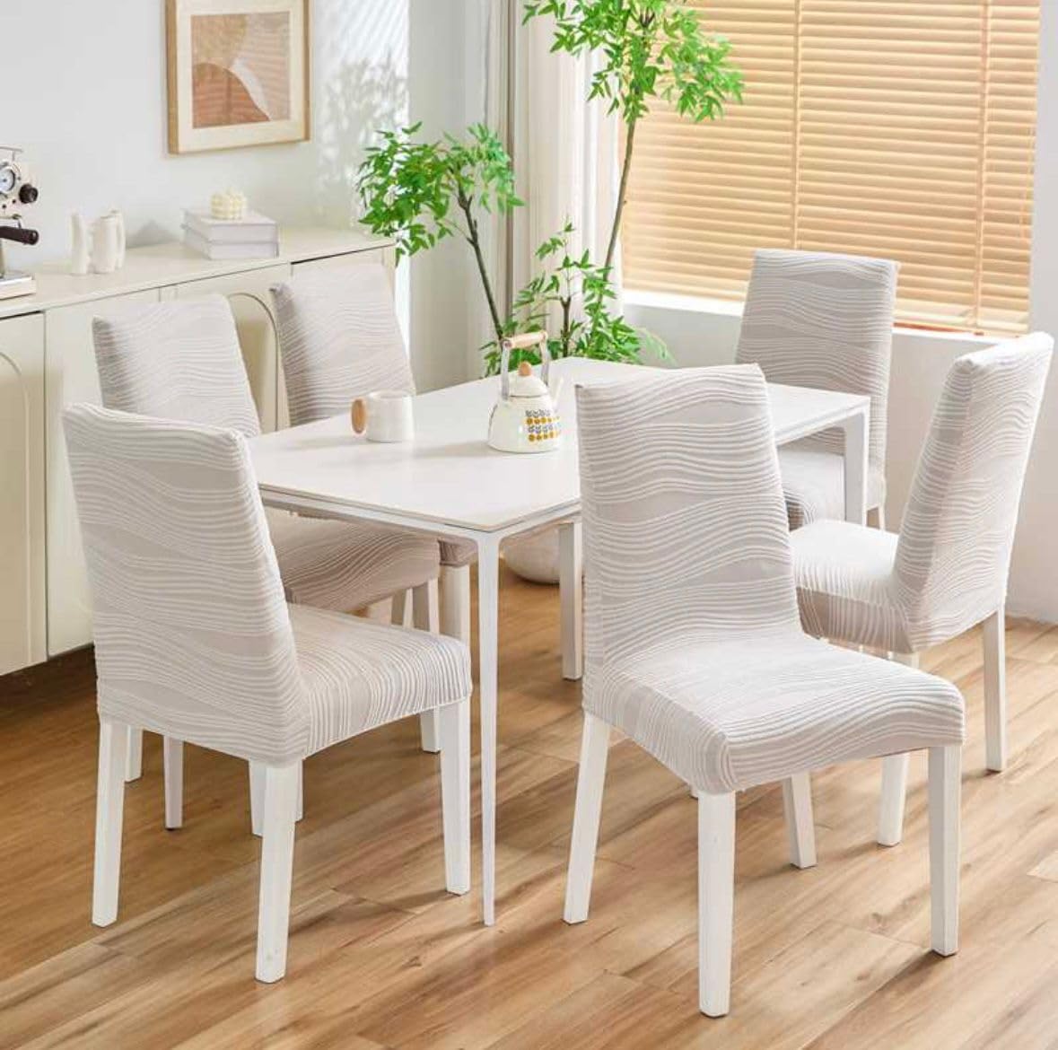Orange Jacquard Chair Covers - Stretch & Protect! -13