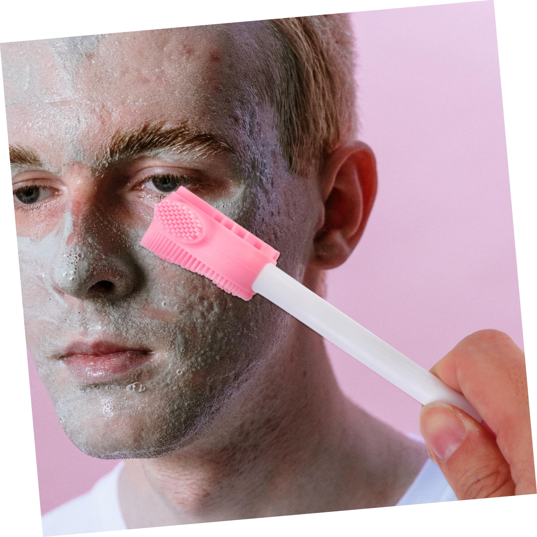 minkissy 12 cepillos de limpieza de mano, cepillo de silicona, herramienta de limpieza de poros, cepillo de silicona, herramienta de limpieza facial, masajeador facial de gel de sílice